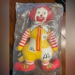 Vintage (1970s) Rare McDonald's 13".Ronald McDonald Doll [Sealed] with tag